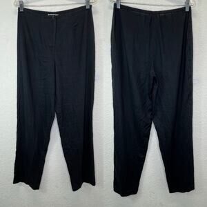 COMO Mens Midnight Blue 100% Linen Pants Size M, straight, semi see through